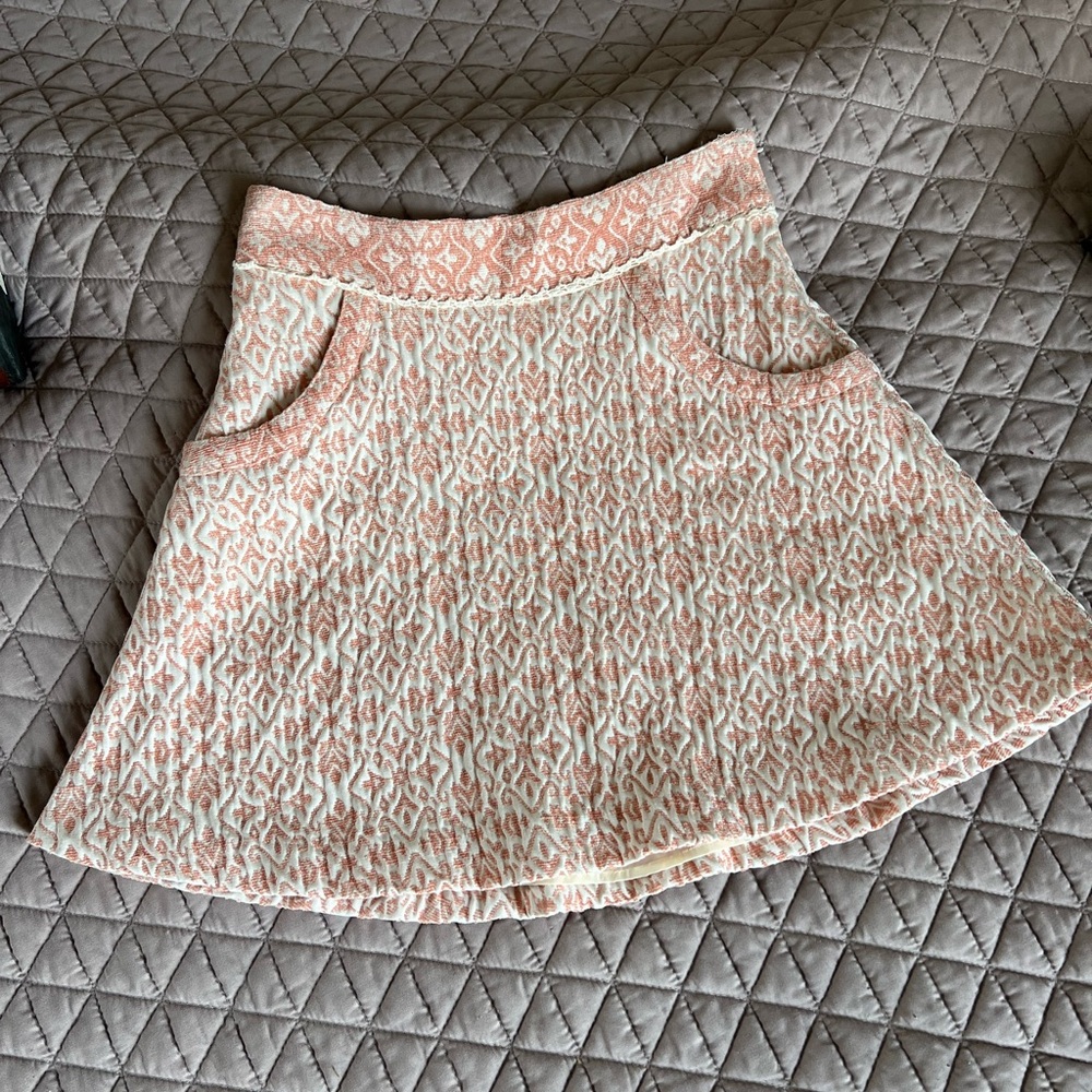 Free People Blush and Ivory Skater Skirt